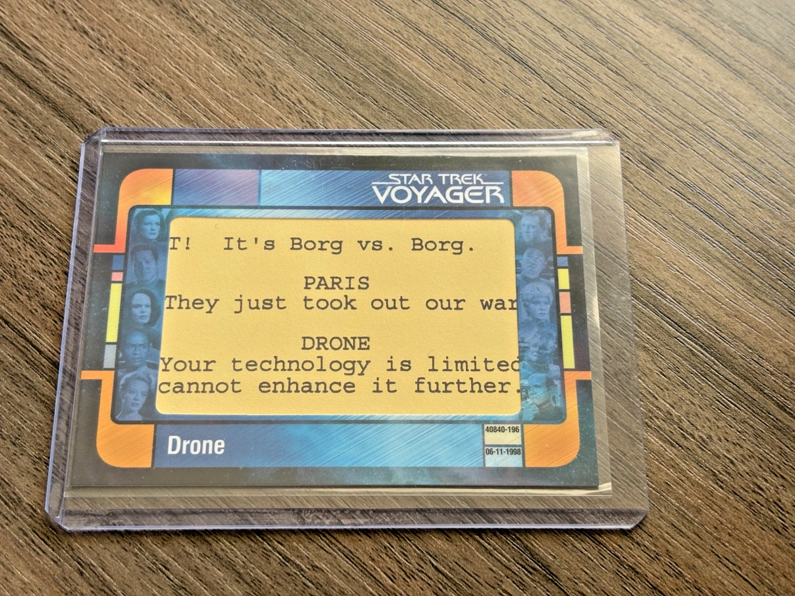 2025 STAR TREK VOYAGER ARCHIVES AUTHENTIC SCRIPT CARD \