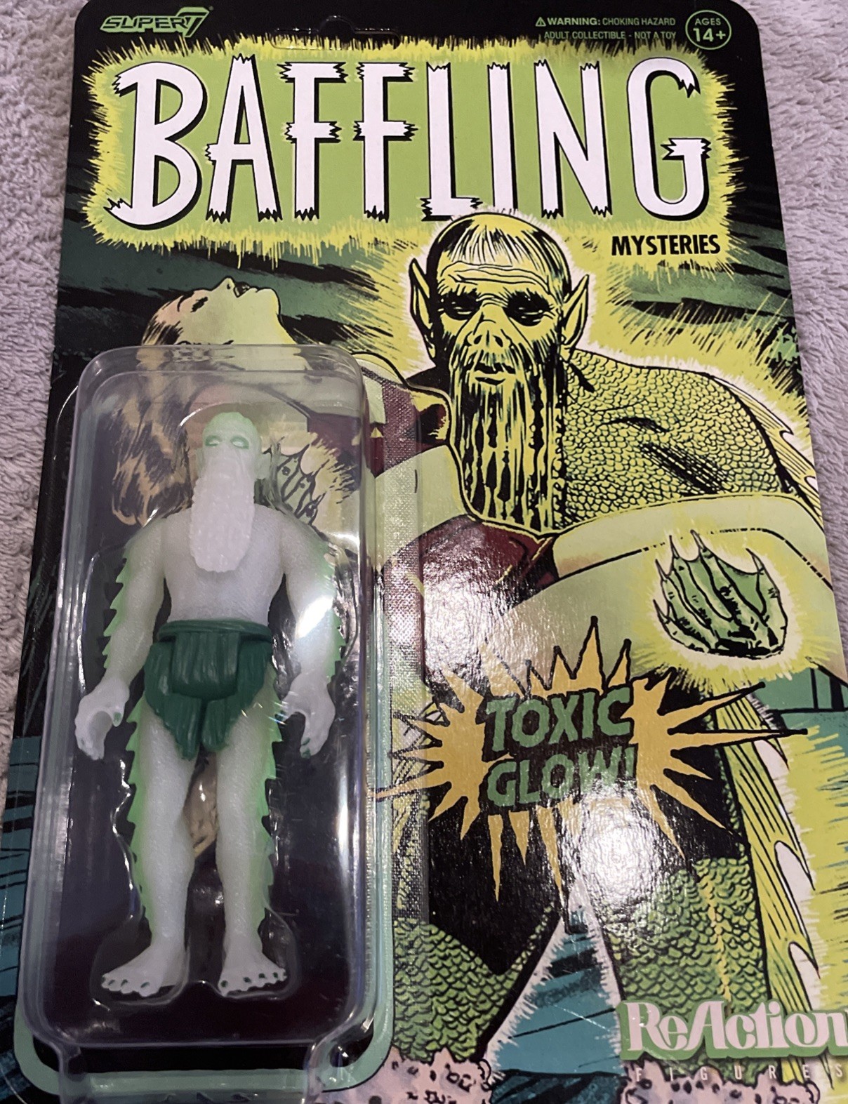 Baffling Mysteries Seaweed Monster Pre-Code Horror Reaction Figure Glow in The