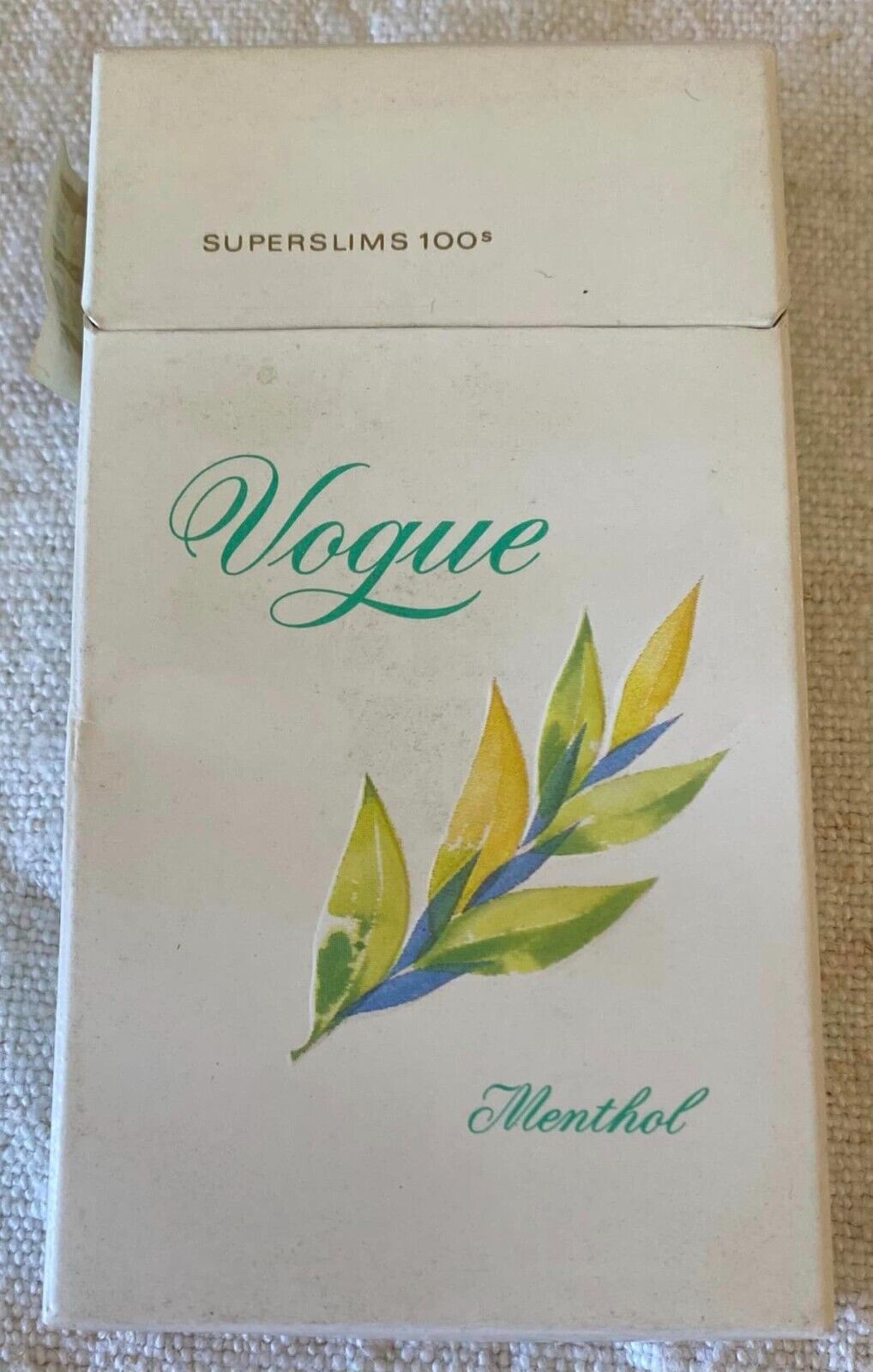 Vintage Vogue menthol Cigarette Cigarettes Cigarette Paper Box Empty Cigarette