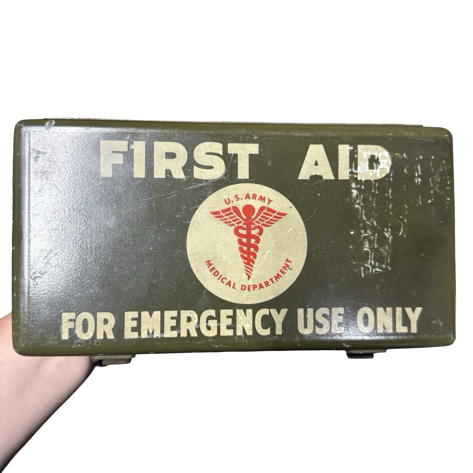 Vintage U.S. Army First Aid Kit Metal Case