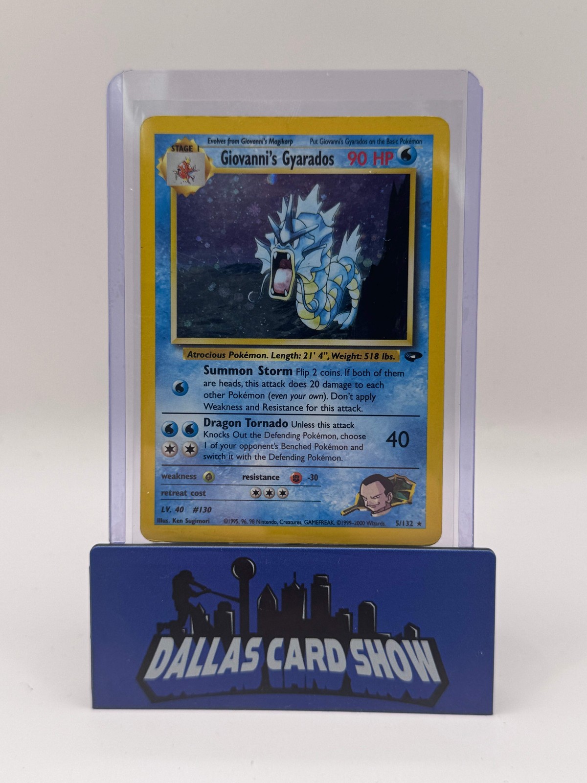 2000 Pokemon - Giovanni's Gyarados (Holo) - 5/132 Gym Challenge HP