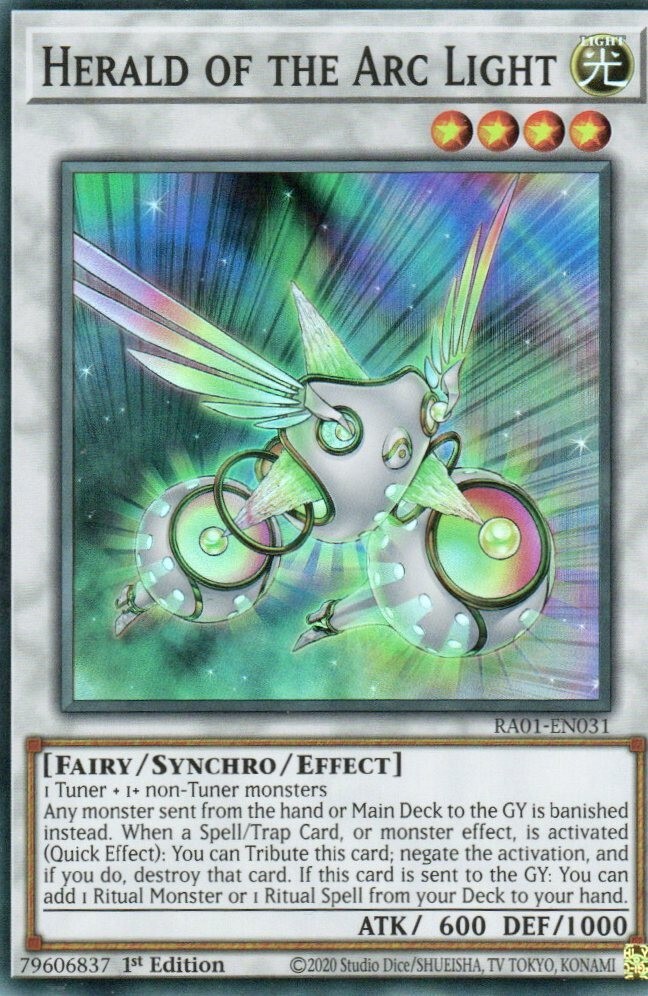 yugioh 1x Herald of the Arc Light RA01-EN031 SUPER RARE ENGLISH