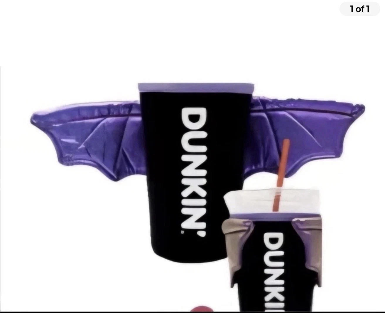 Dunkin\' 2026 Limited Edition Bat Koozie, Batty Sleeve, Halloween, Dunkin