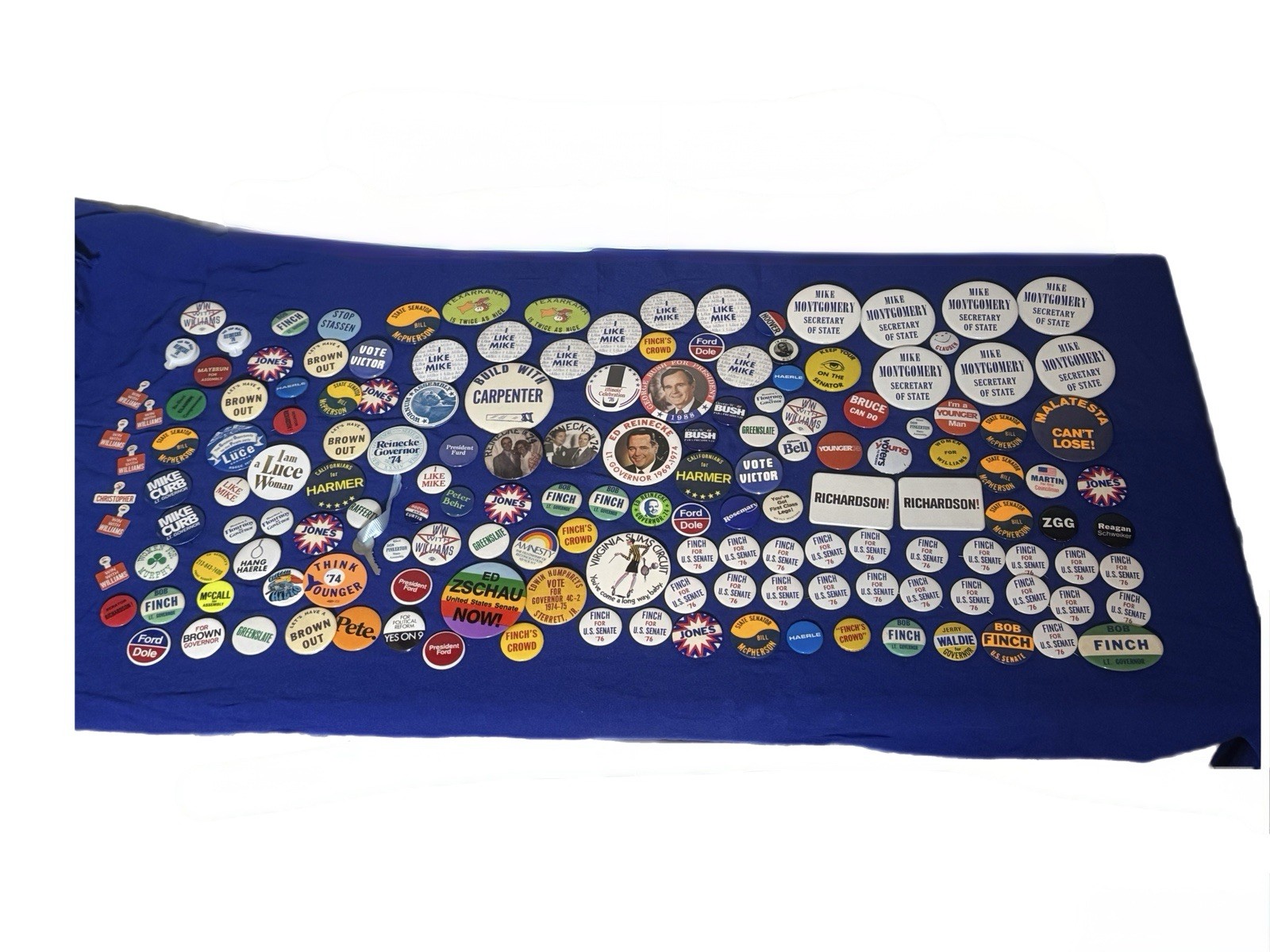 157 Vintage GOP Republican Campaign Buttons California Political Pinback Lot