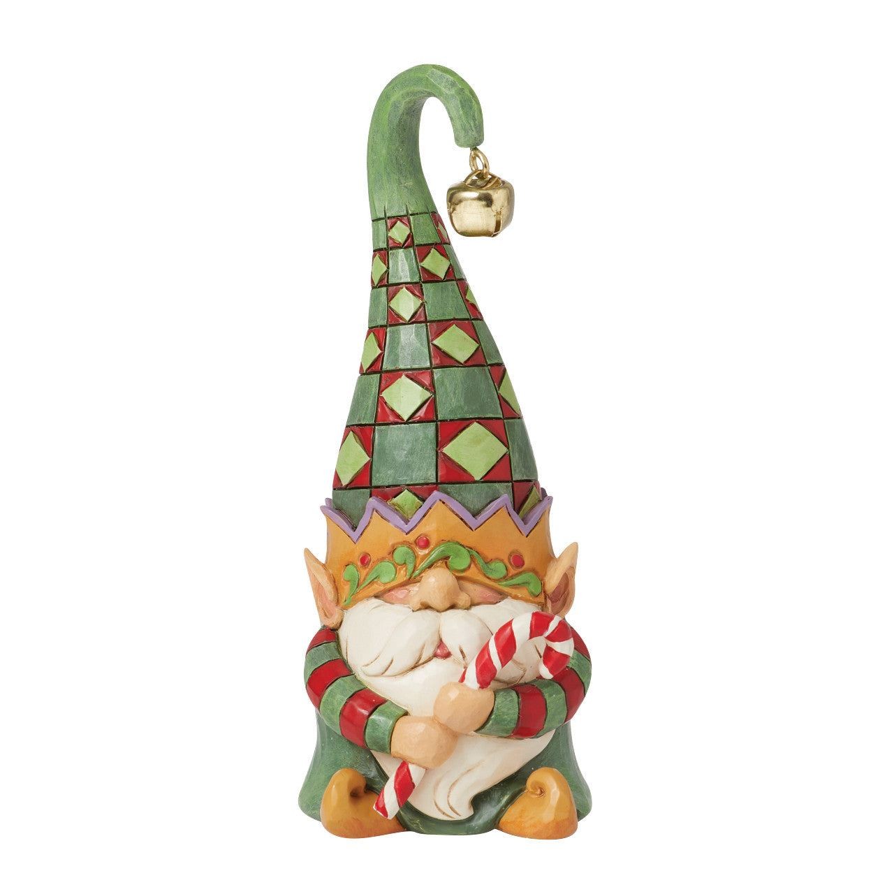 Jim Shore Heartwood Creek Gnome Holding Candy Cane Figurine 6015472