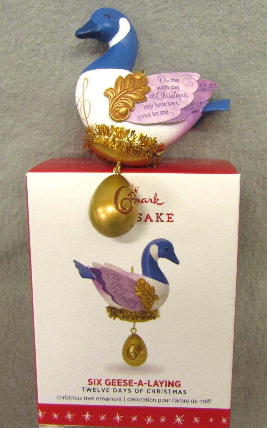 Hallmark Ornament SIX GEESE-A-LAYING 6th In Twelve Days of Christmas 2016 NIB