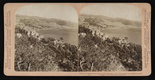 Mortola Italy Sir Hanbury Gardens 1902 Ventimiglia Mediterranean View