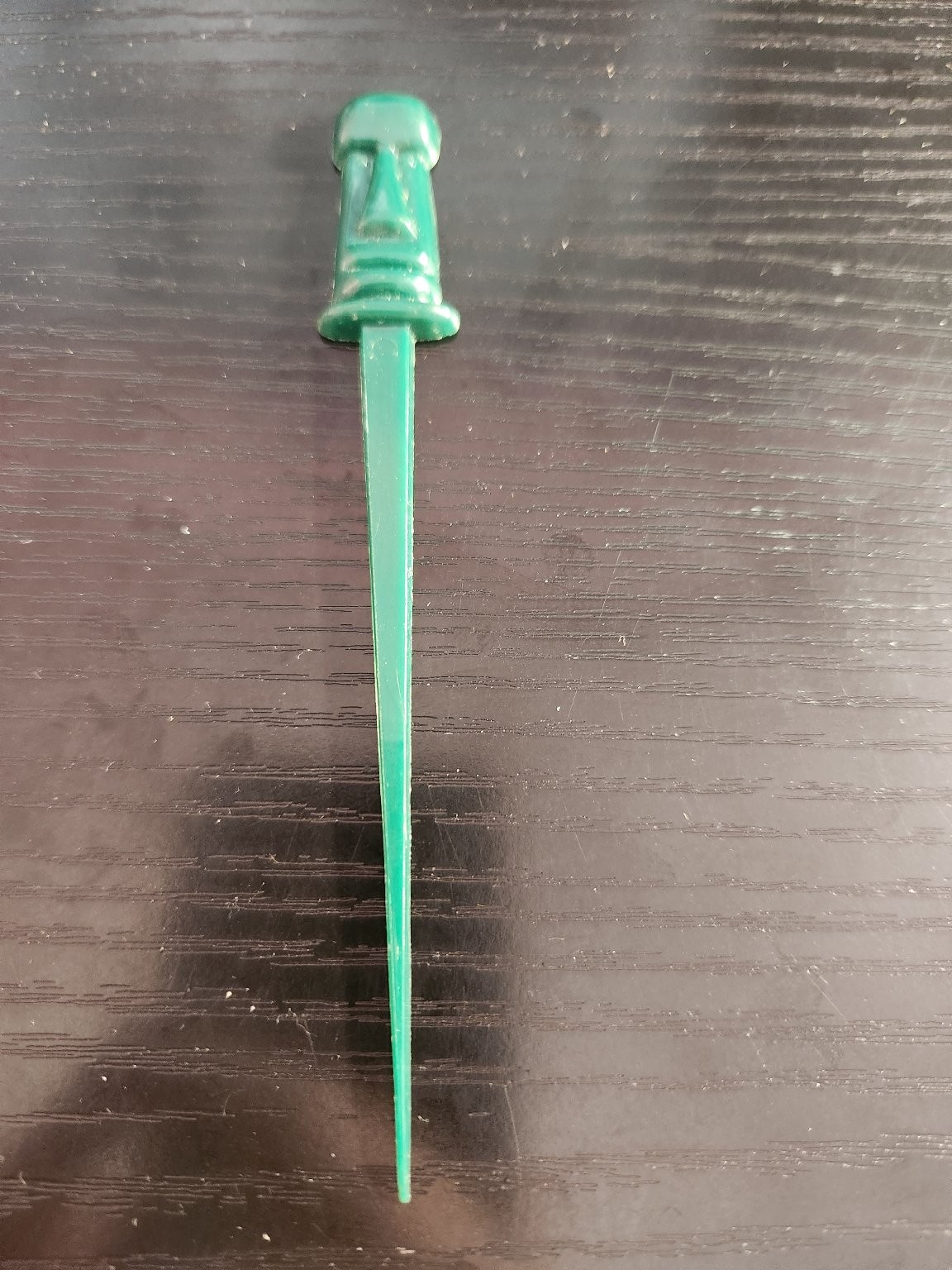 Kabiki Moai Head Swizzle Stick Easter Island Tiki Barware 4.5 inch
