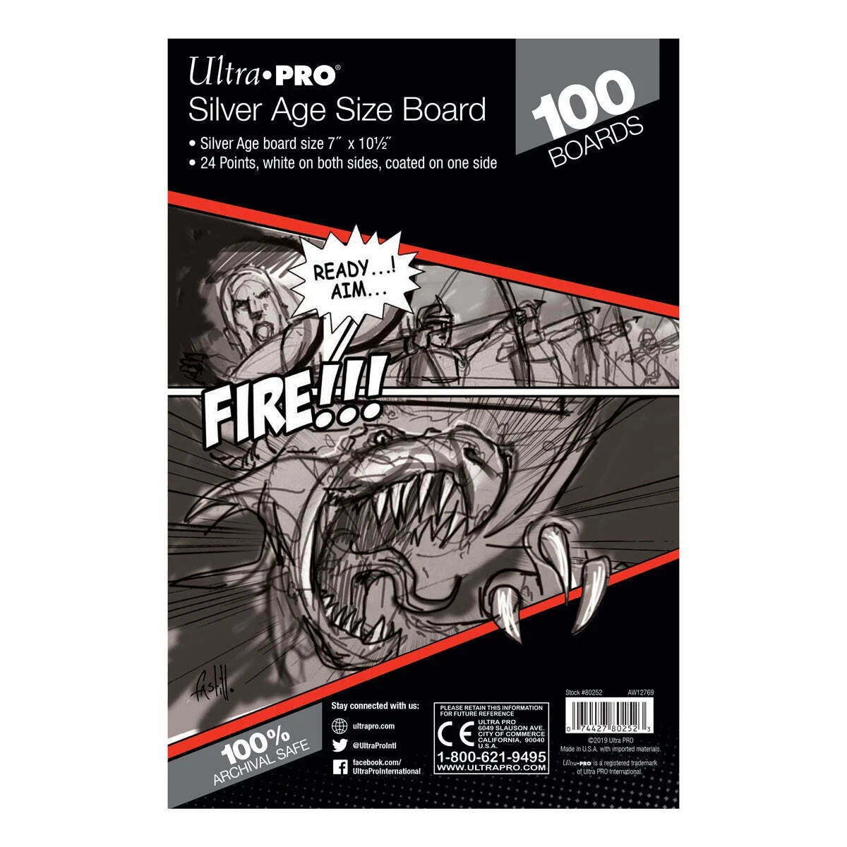 Ultra PRO 100 CT Silver Age Comic Boards