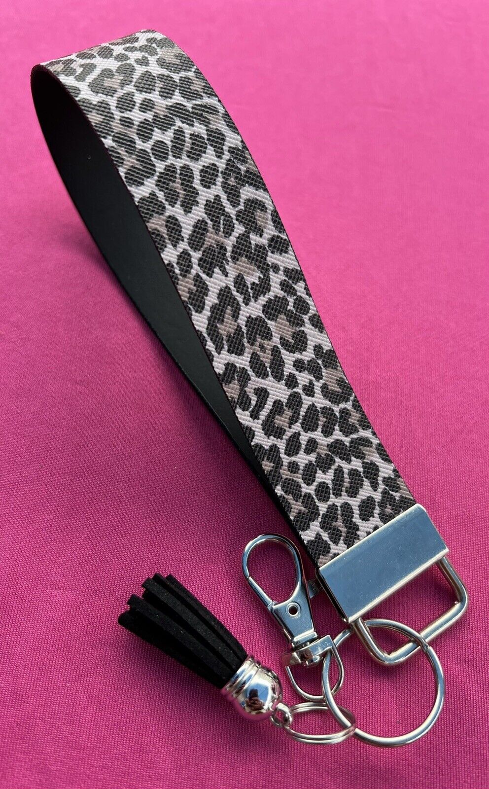 Leopard Print Keychain Wristlet