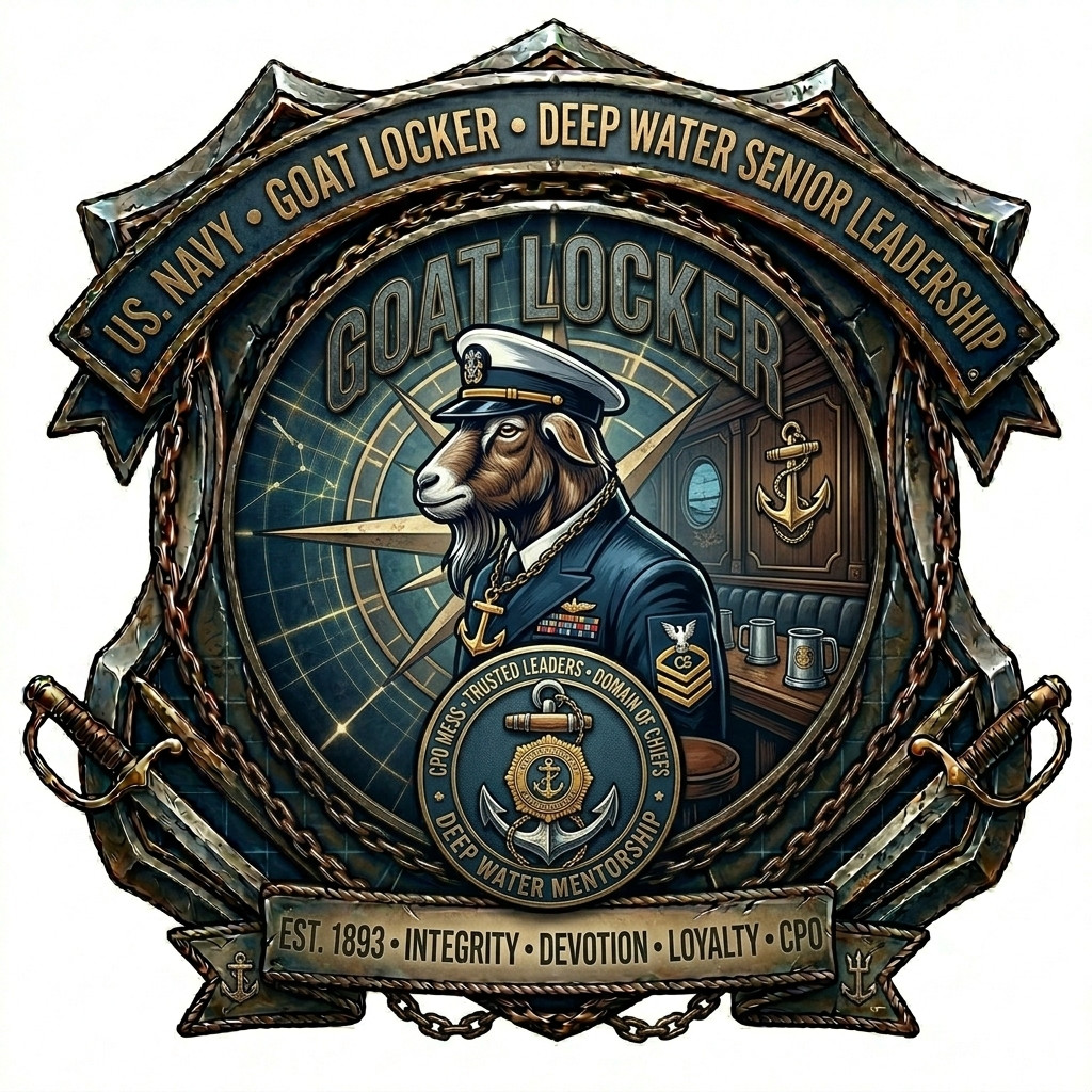 US Navy Goat Locker Retired Chief USN Gift Premium Military Graphics 4\