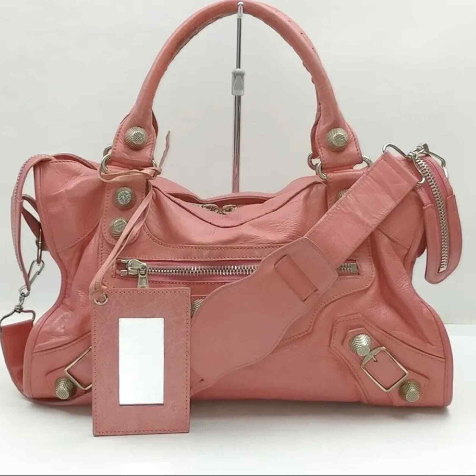 Balenciaga Hand Bag The city Pink Leather