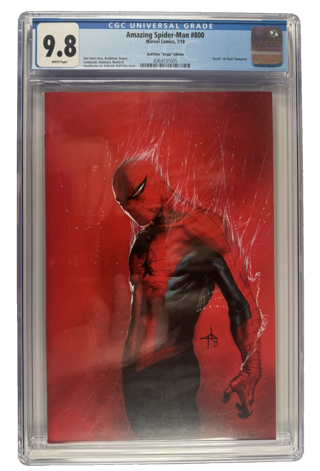 AMAZING SPIDER-MAN #800 Dell\'Otto 1:200 Virgin Variant CGC 9.8 LOWEST PRICE