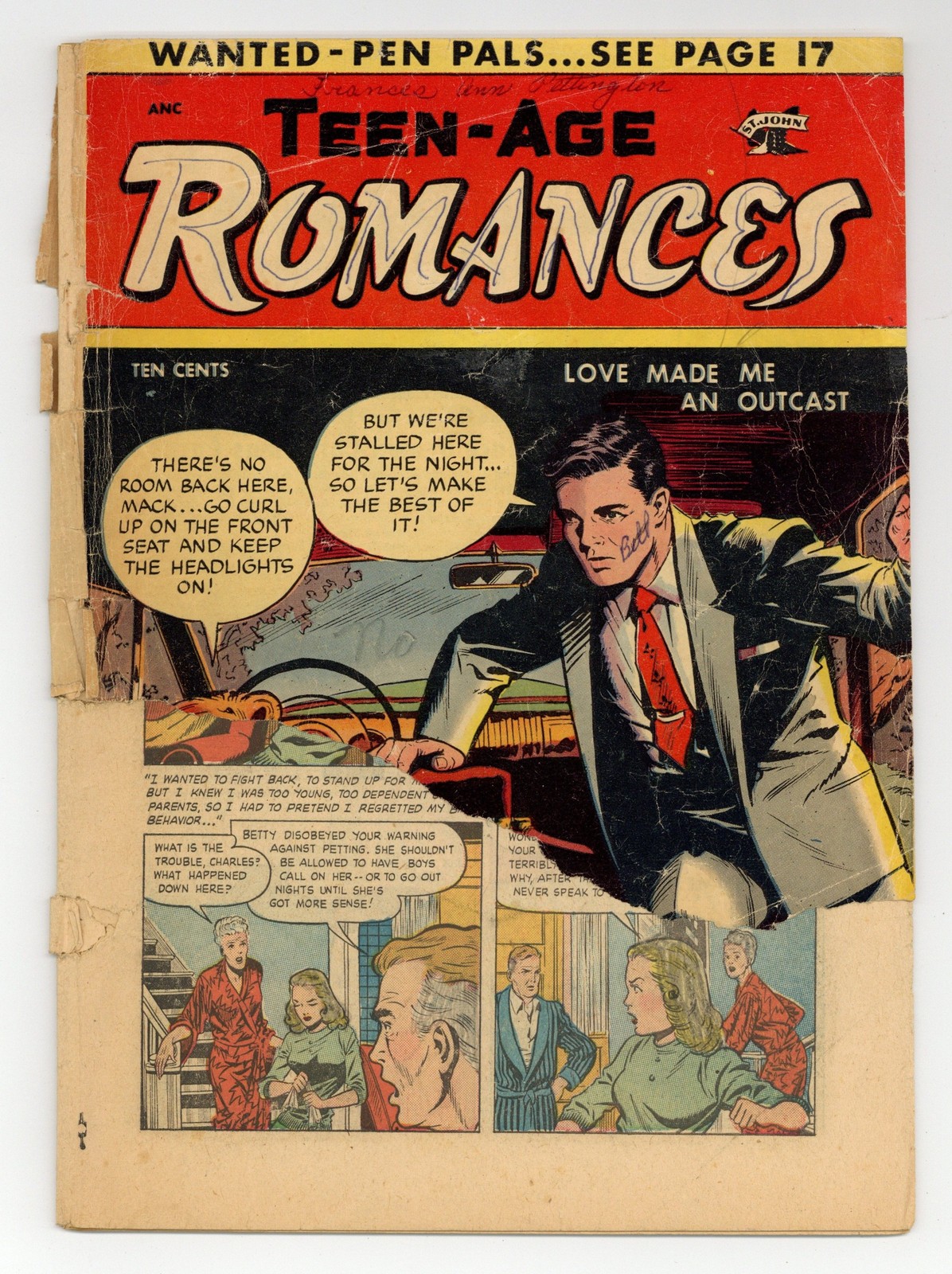Teen-Age Romances #38 PR 0.5 1954