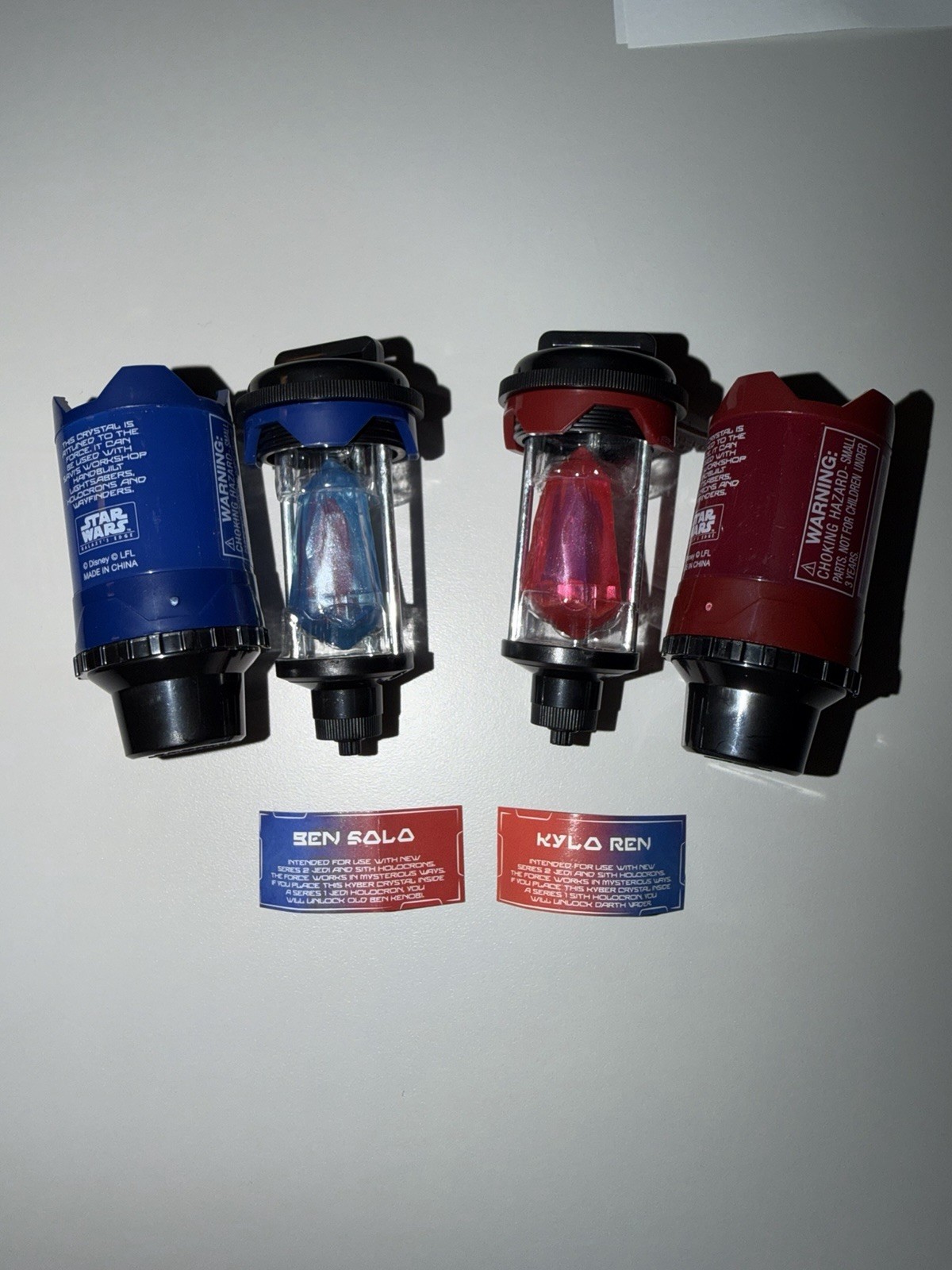 🔥RARE Star Wars Galaxy's Edge Ben Solo Blue/Red and Kylo Ren Kyber Crystal V2 