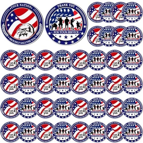 40 Pcs Metal Military Challenge Coins Collection Set Bulk Stylish