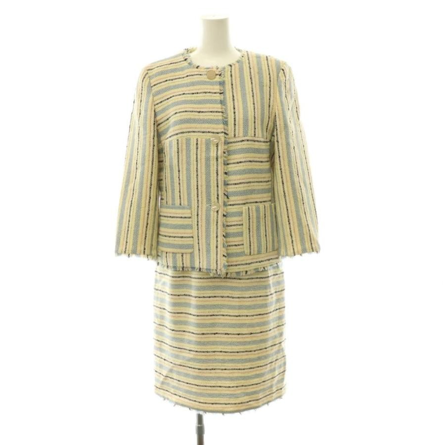 ESCADA Tweed Dress & Jacket Set Ivory Yellow Women\'s Size 36 (Ages 14+)