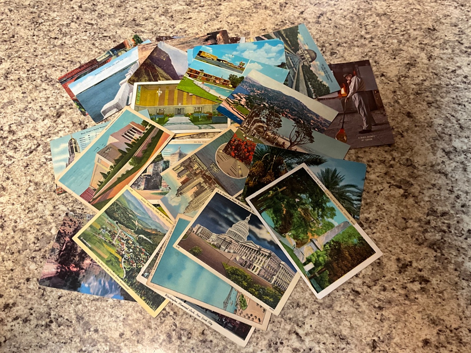 Lot of 28 Used  Postcards mixed states with some 1, 2,3 & 4 cent stamps