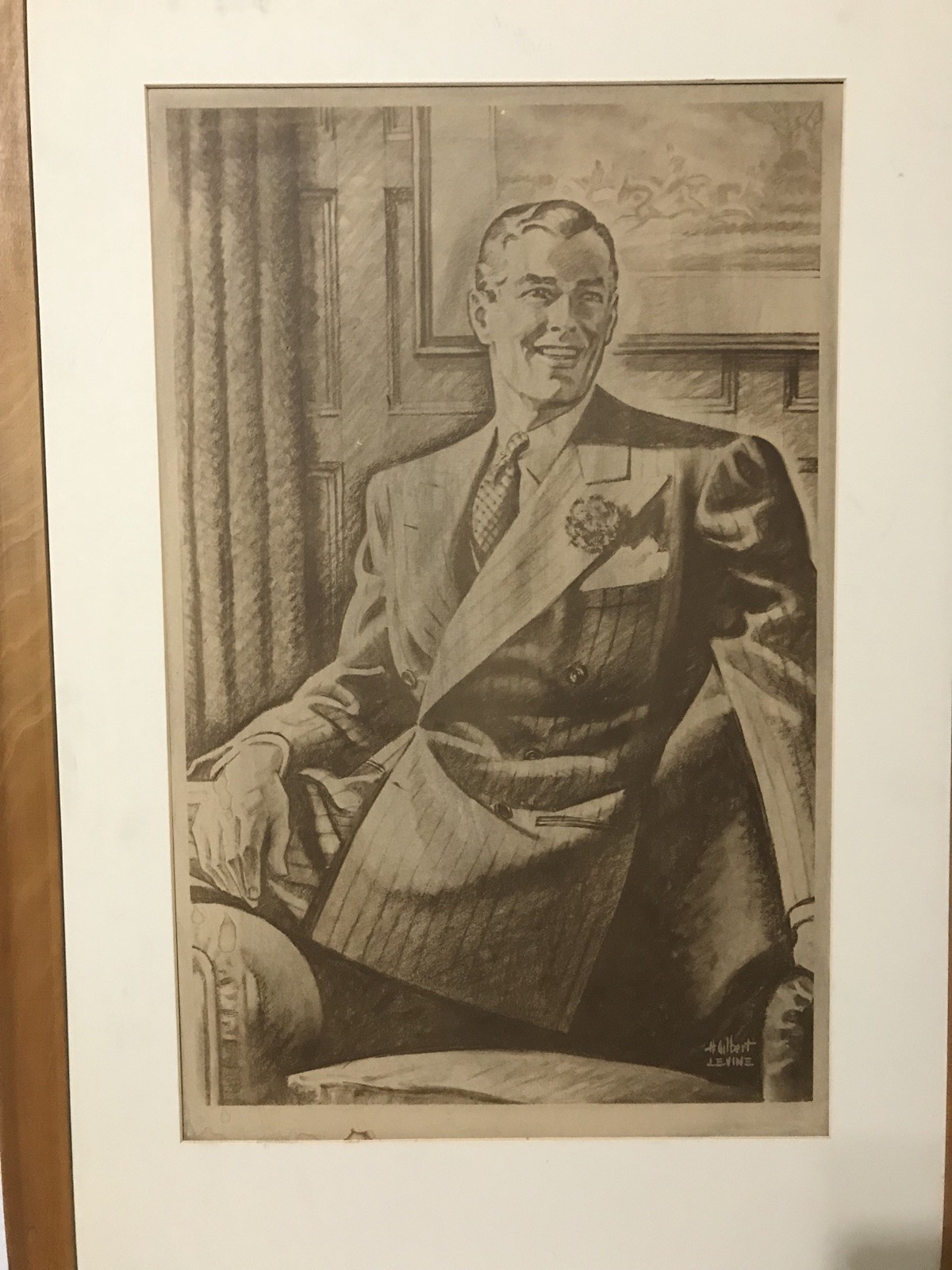 Vintage H Gilbert Levine Mens Apparel Self Standing Cardboard Advertisement
