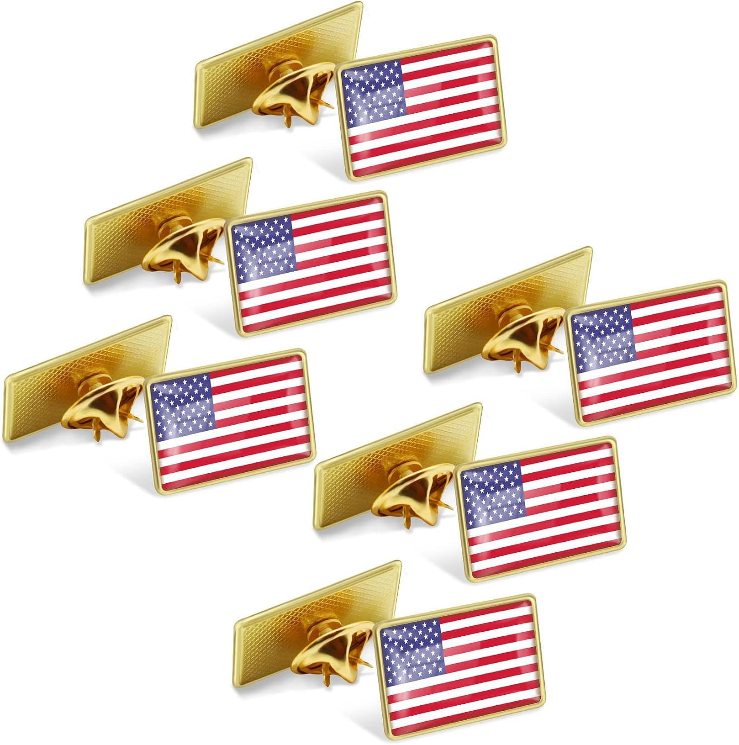 50/100/200/300Pcs American Flag Lapel Pins Bulk Metal 50/100/200/300Pcs American Flag Lapel Pins Bulk Metal