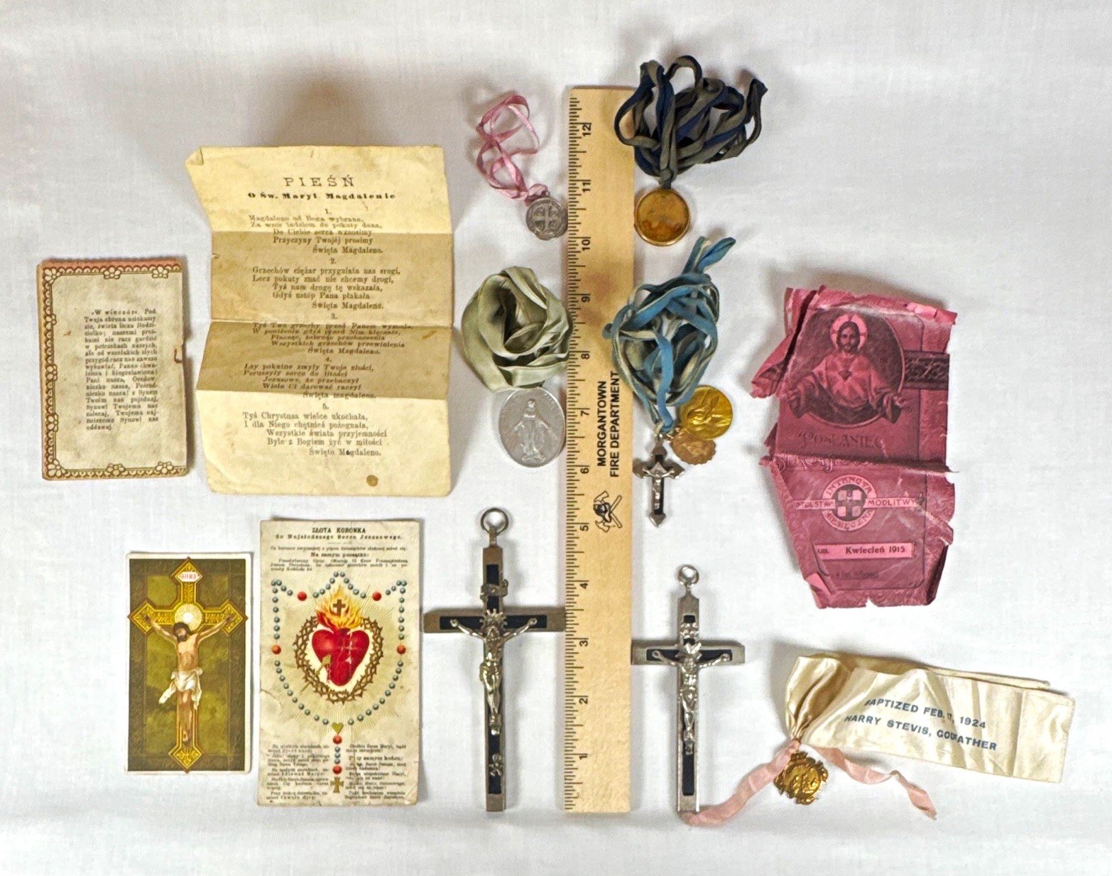 Rare Antique Catholic Devotional Lot – 100+ Years Old - Sacramentals & Ephemera