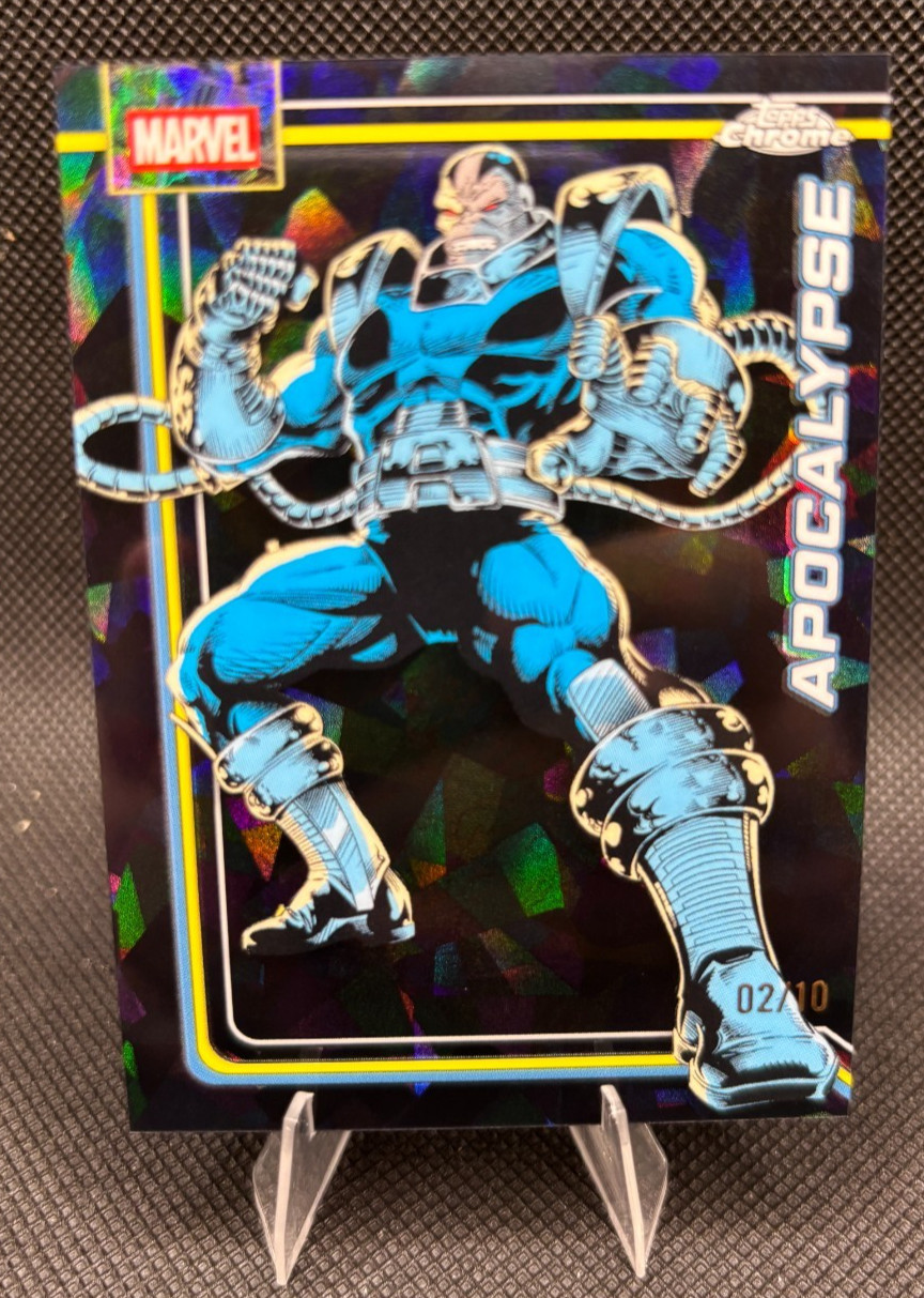 2026 Topps Chrome Marvel Sapphire Apocalypse #007 Black Refractor /10 02/10