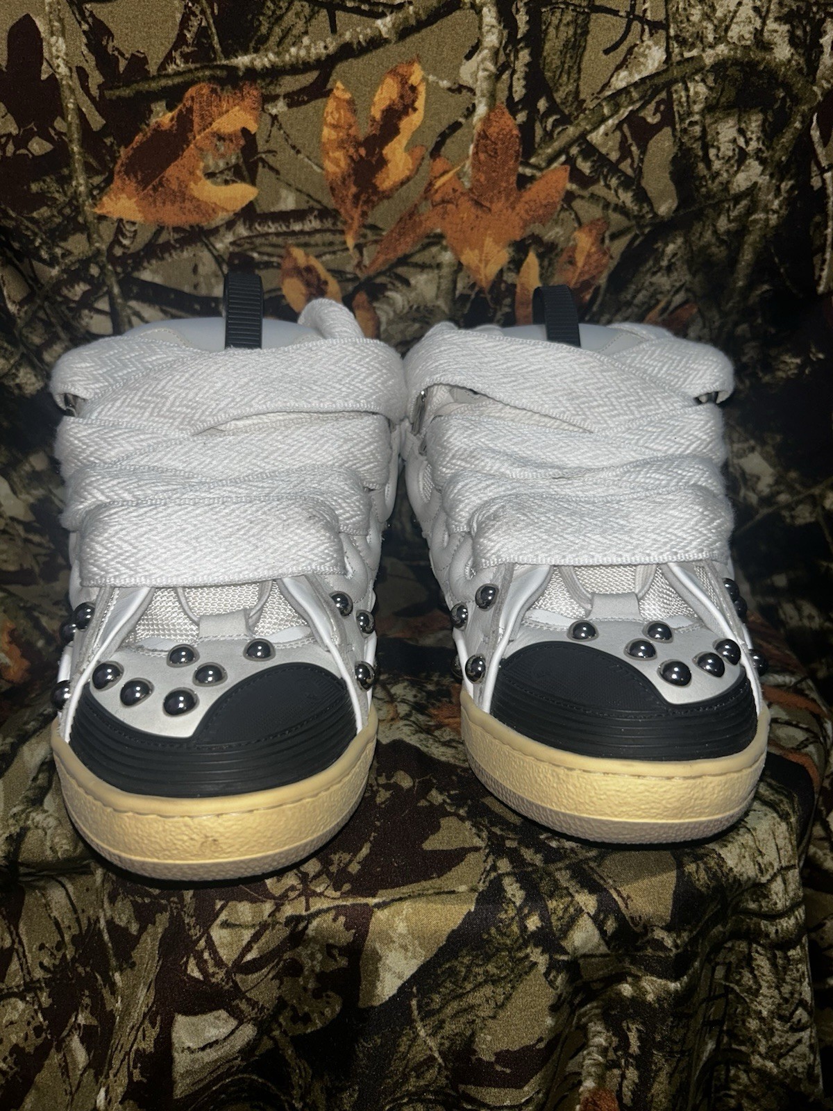 Lanvin Curb Sneakers with Studs White EUR 40 US 9