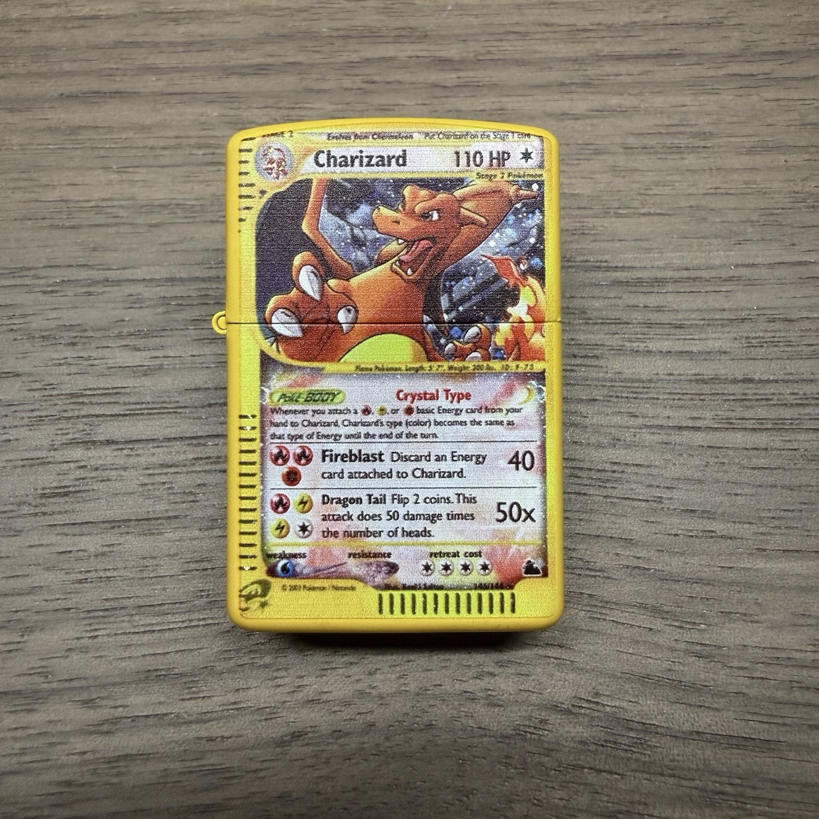 2003 Pokemon Skyridge Charizard-Holo Wind Resistant Lighter