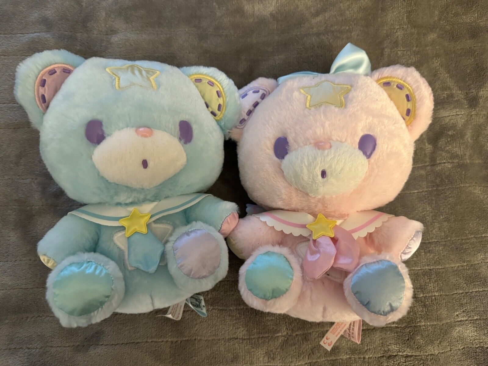 Sanrio Little Twin Stars Puff Poff Bear set baby  Plush doll 45th Anniversary