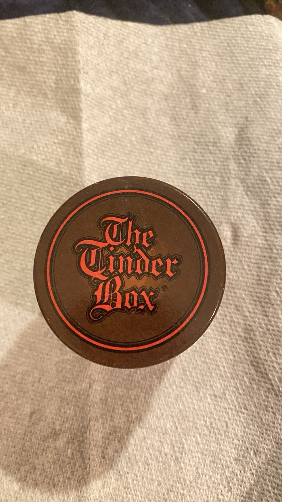 Vintage Tinder Box Pipe Tobacco Tin, \