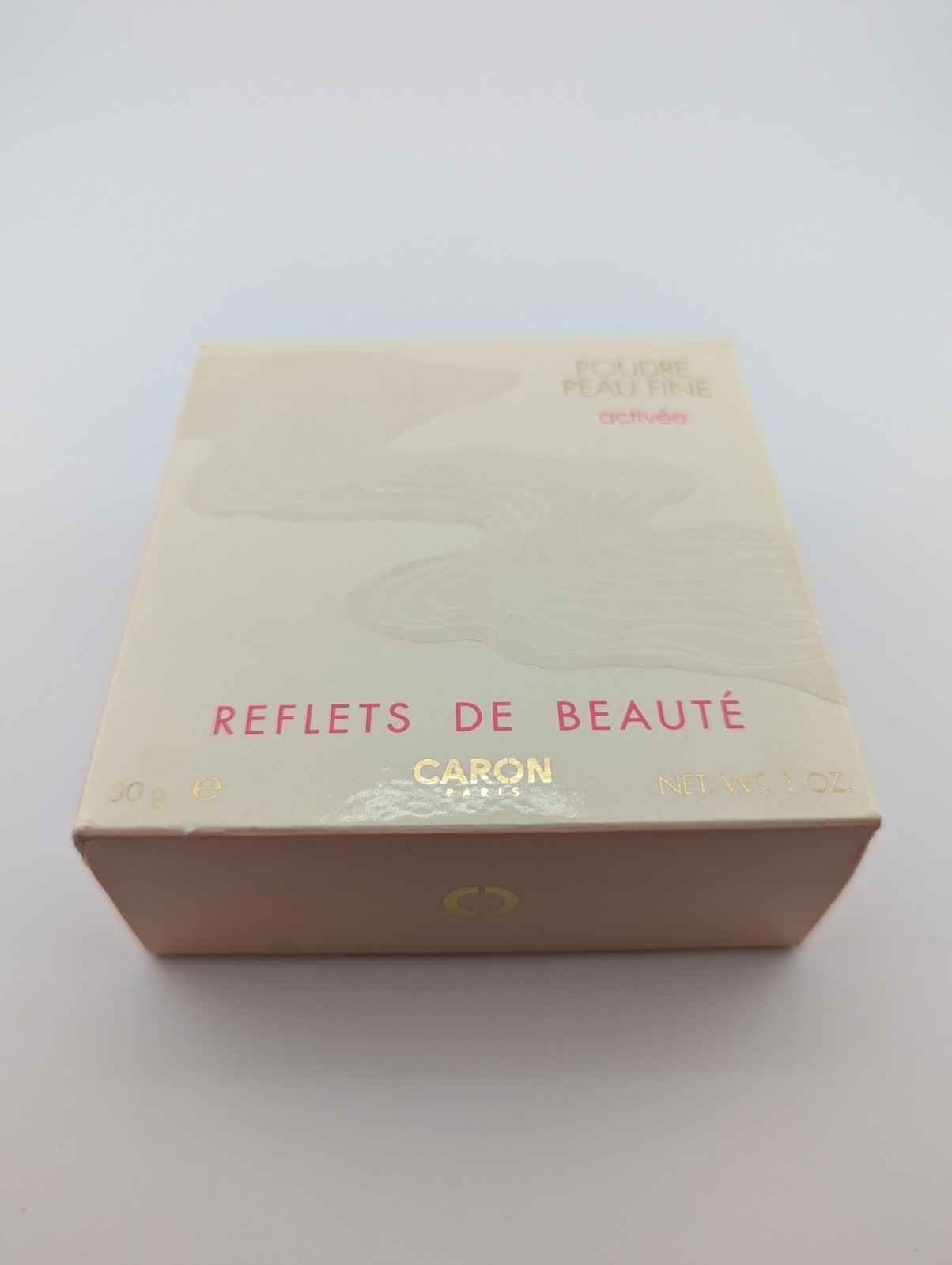 Vintage CARON Reflets de Beaute Rose Cristal Face Powder 30g France Box Puff