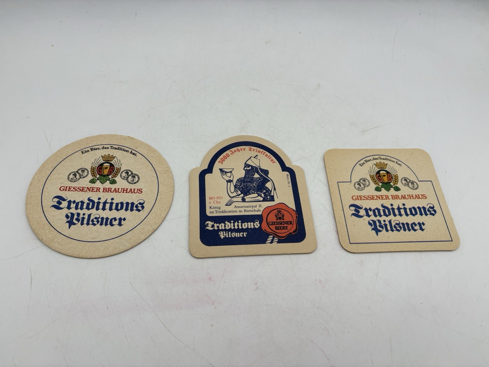 Vintage Giessener Brauhaus Beer Coasters Germany FRG 2nd BN 92nd Artillery Lot 3