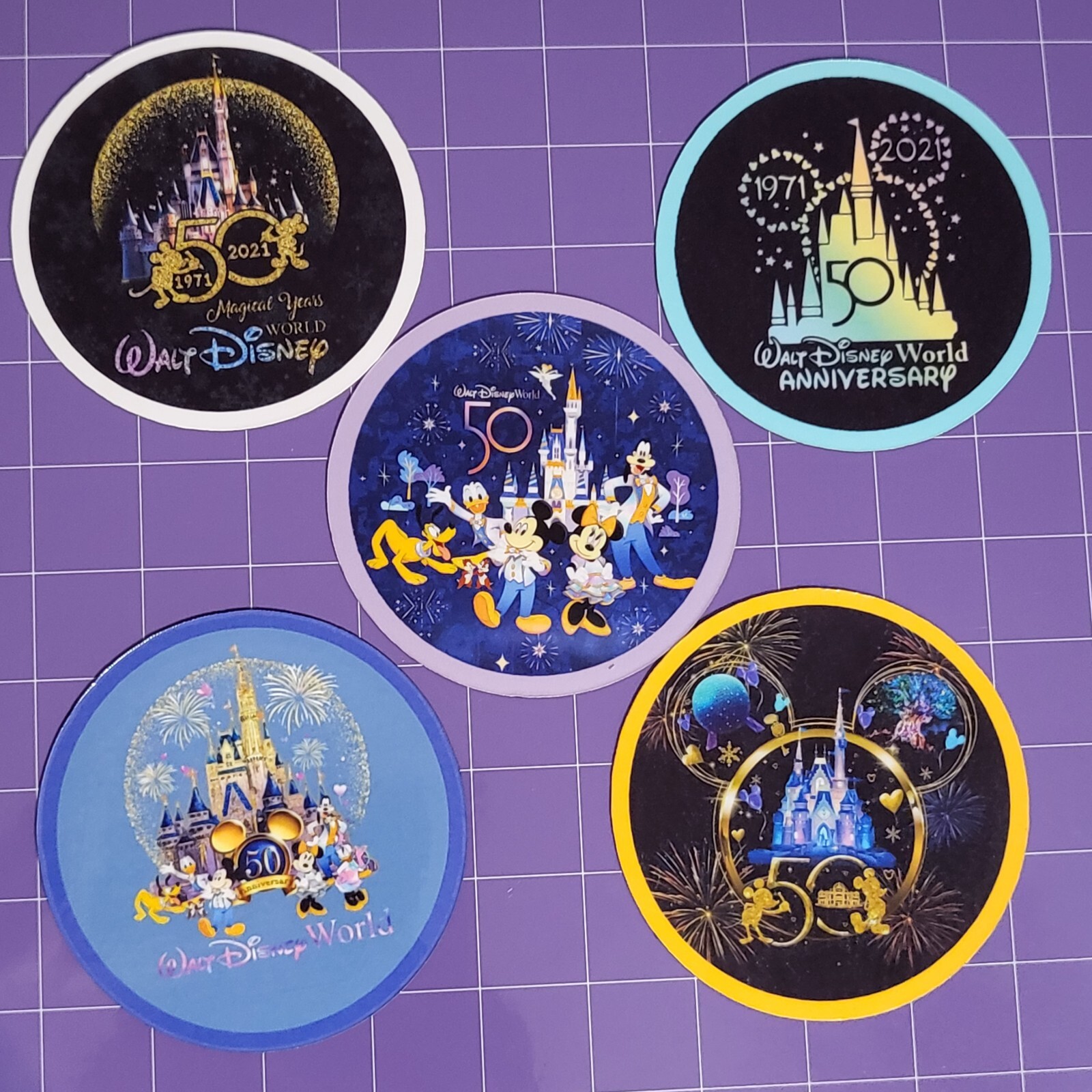 disney 50th anniversary  5 Magnets