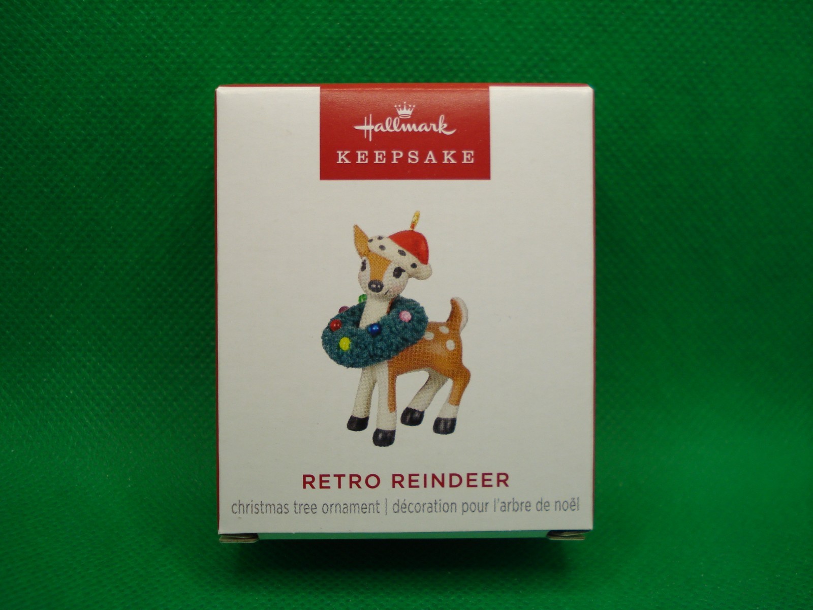 Hallmark Keepsake Miniature Mini Ornament Retro Reindeer BRAND NEW LOOK 