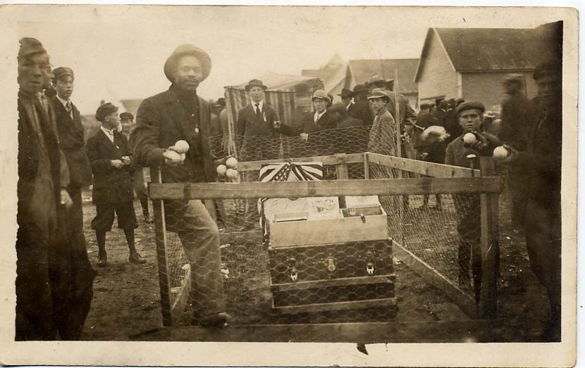 RPPC: African American Run Baseball Carnival Game, Ca.1914, Real Photo Postcard