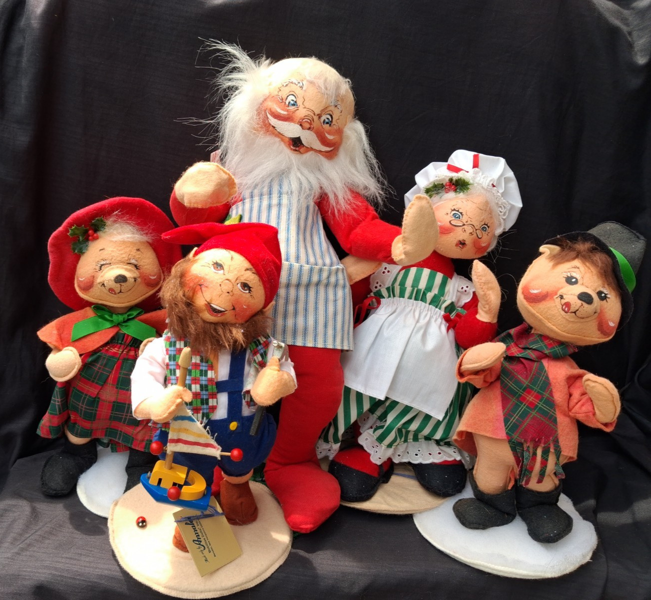 Five Vintage Annalee Christmas Dolls  MAKE OFFER