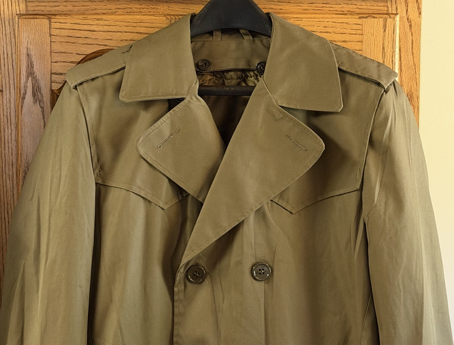 Vintage 1982 Italian Military Officer Trench Coat & Liner Brown sz US 36 (EU 46)