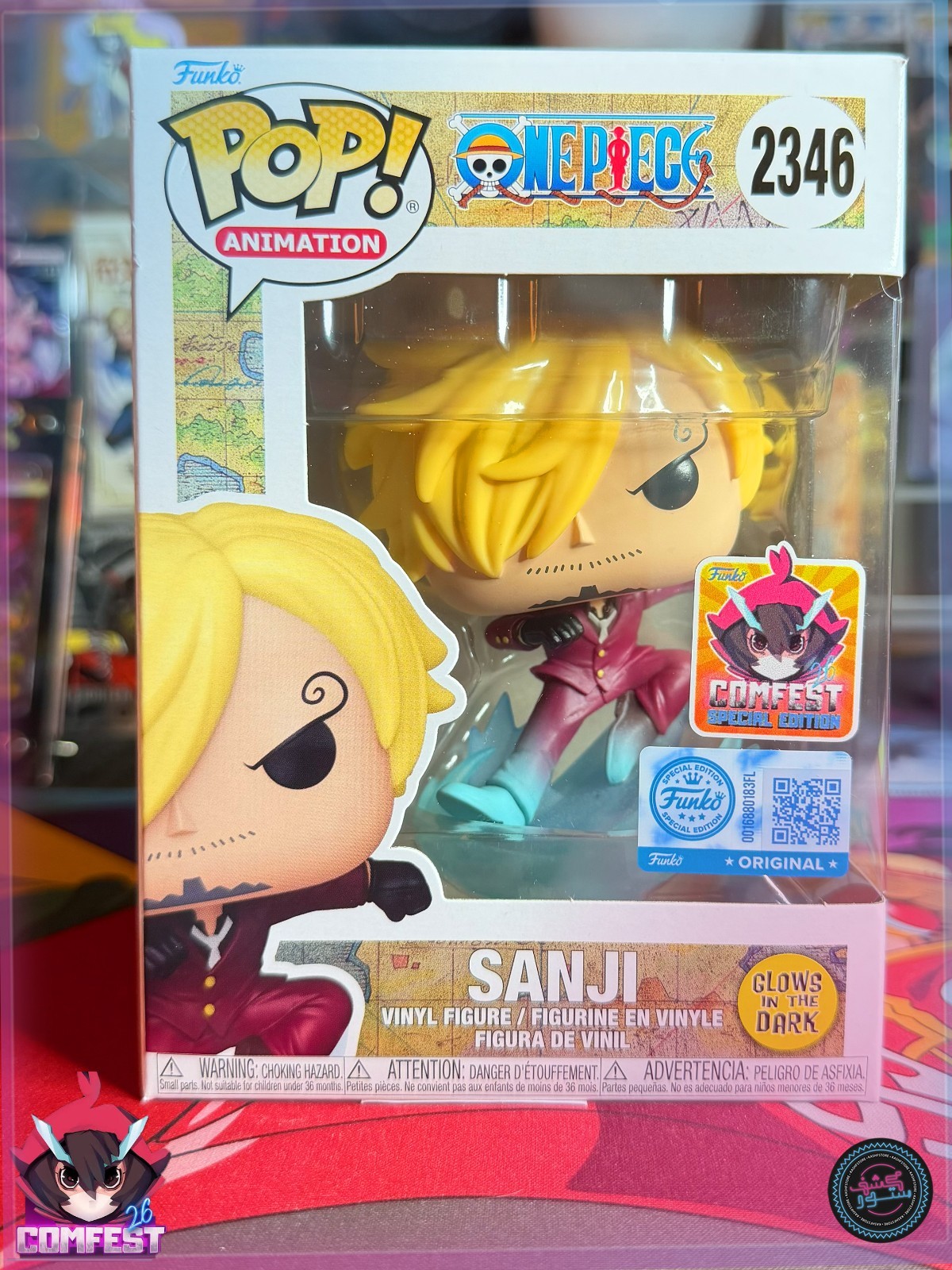 Funko Pop One Piece Sanji Glow 2346 Middle East Comfest 2026 Exclusive