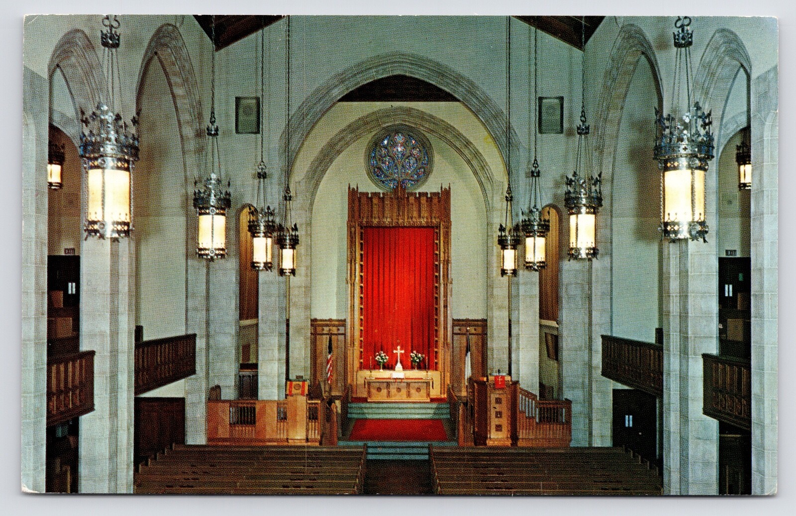 Washington DC First Baptist Church Interior 16th and O Sts Postcard c1950s