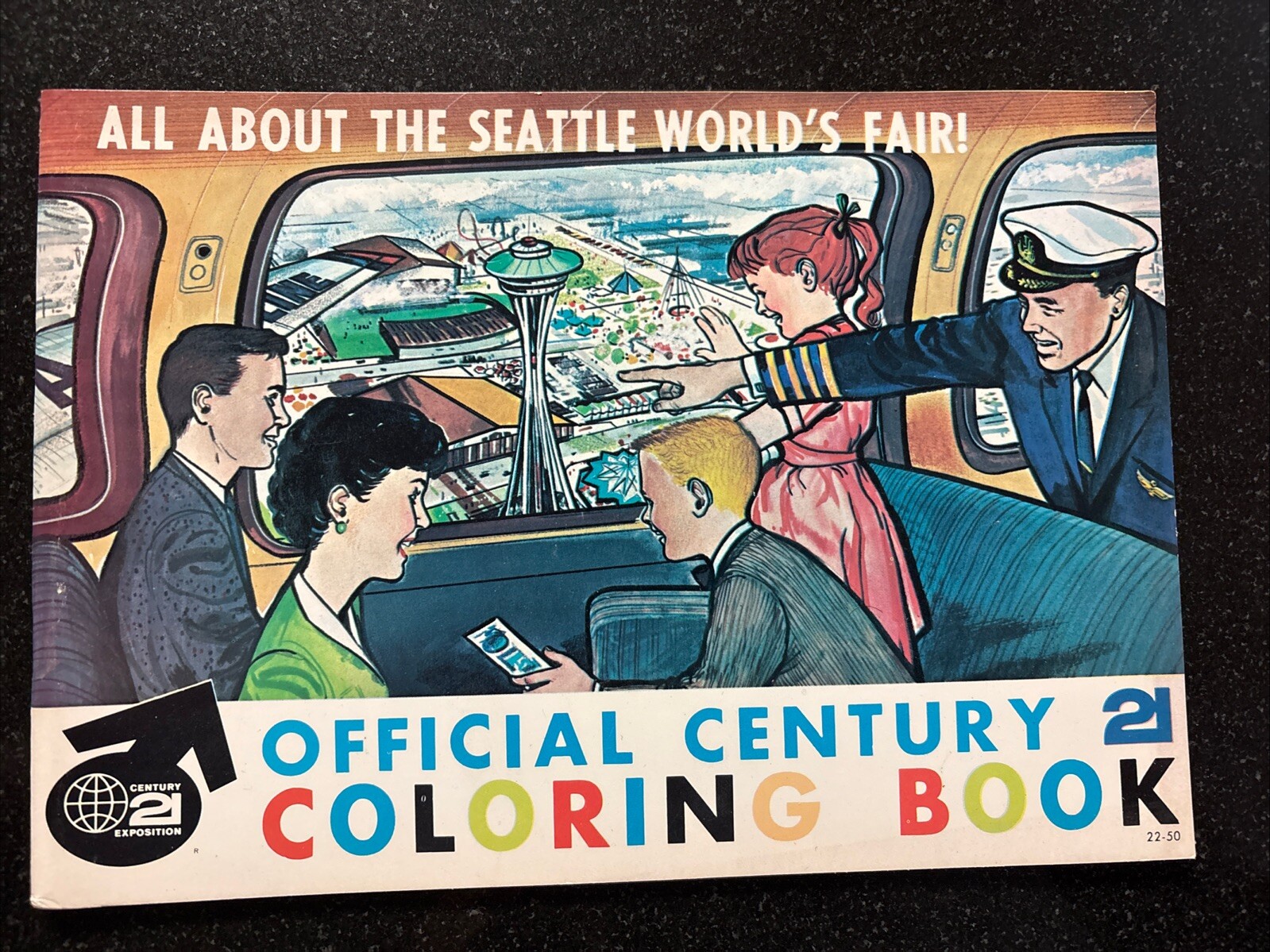 Nos Vtg 1962 Seattle Worlds Fair Century 21 Coloring Book Space Needle Estate