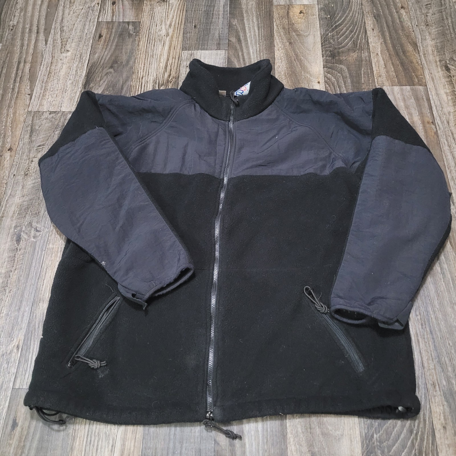 Vintage DSCP Military Jacket Mens XL Black Fleece Pit Zip ECWCS Peckham Issue US