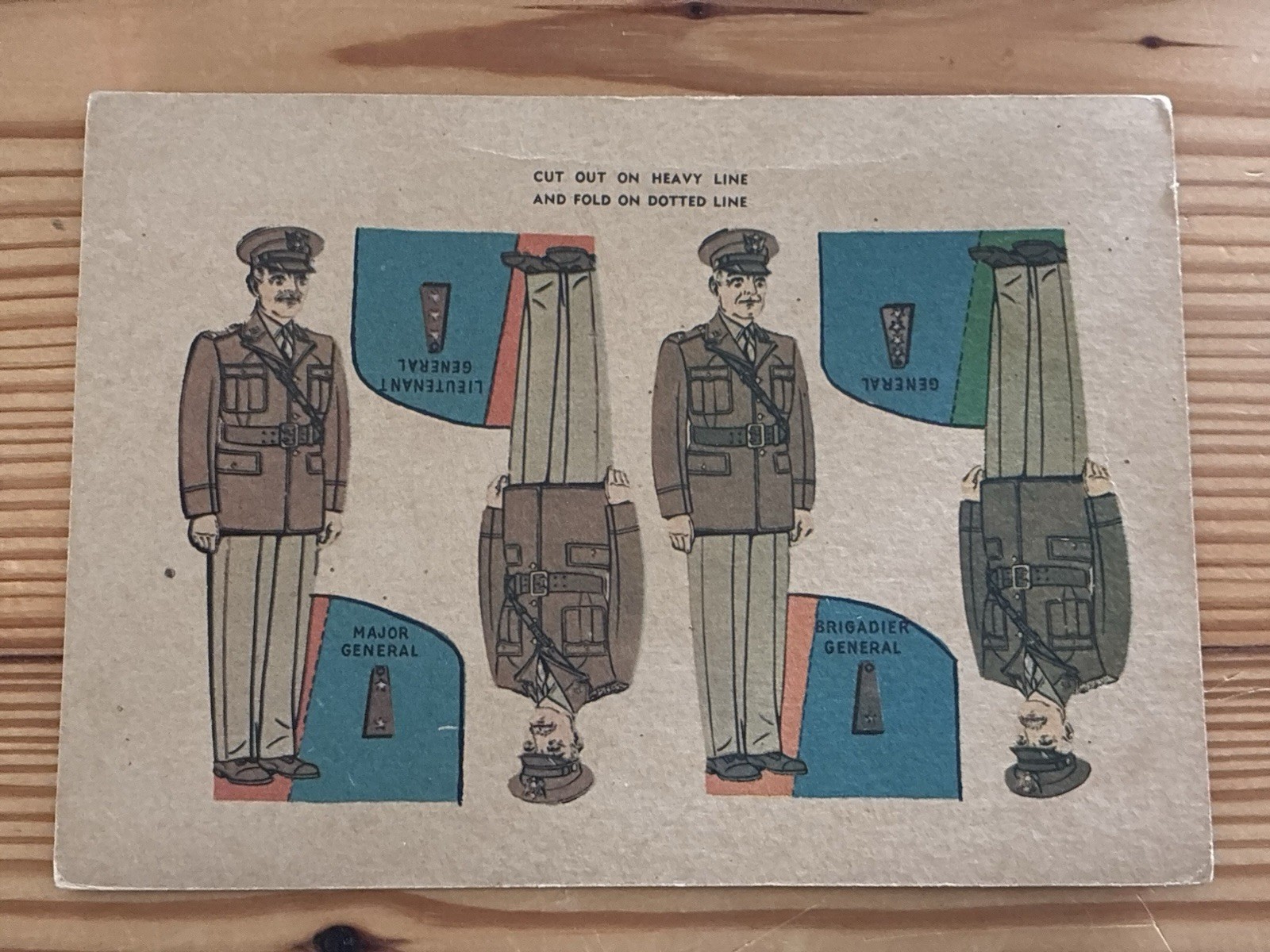 Vintage WWII US Army Paper Doll Cut Out Sheet Officer Ranks Uncut Ephemera Rare Vintage WWII US Army Paper Doll Cut Out Sheet Officer Ranks Uncut Ephemera Rare