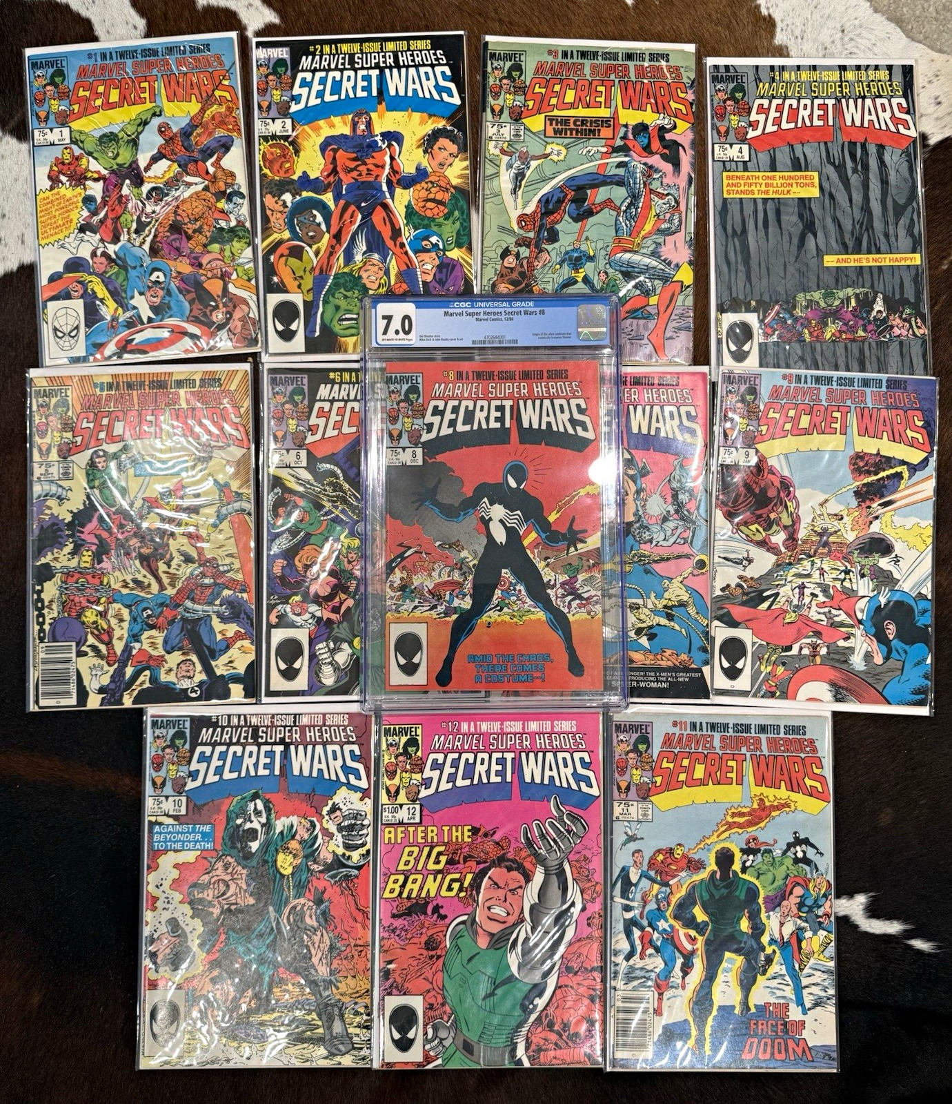 Marvel secret war 1-12 complete set #8 cgc graded 7.0