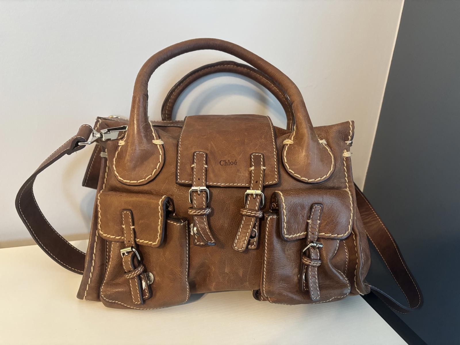 Leather handbag, Chloé Edith Medium Satchel