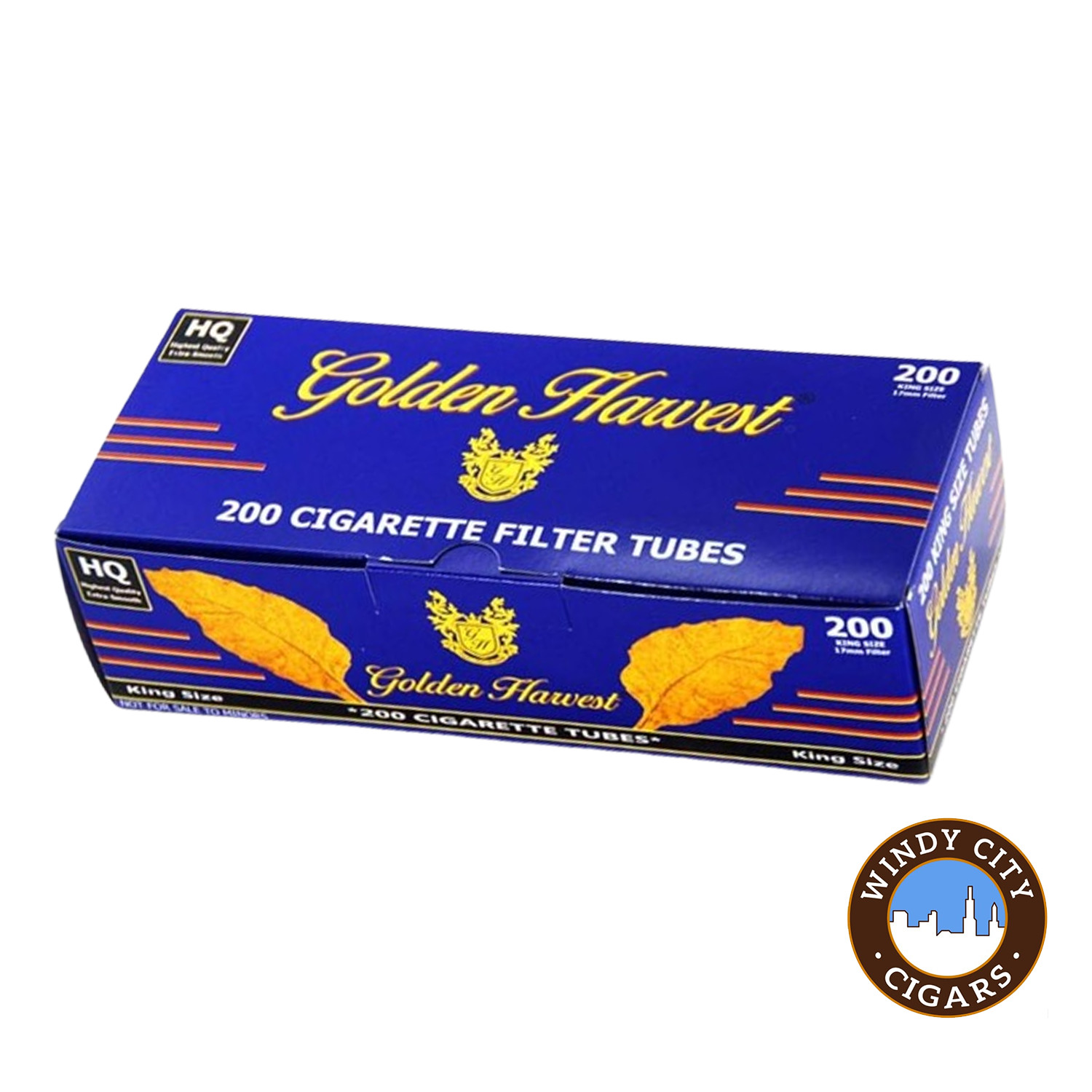 Golden Harvest Blue King Cigarette 200ct Tubes - 5 Boxes