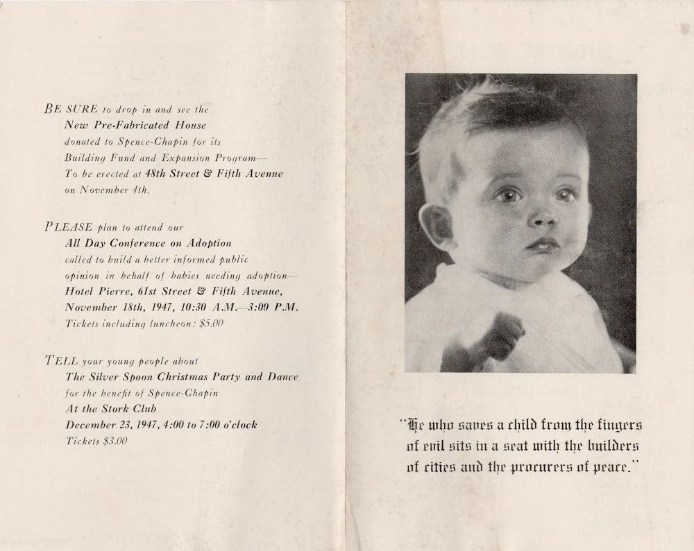 Vintage 1947 Theatre Benefit Program Spence-Chapin Adoption Service