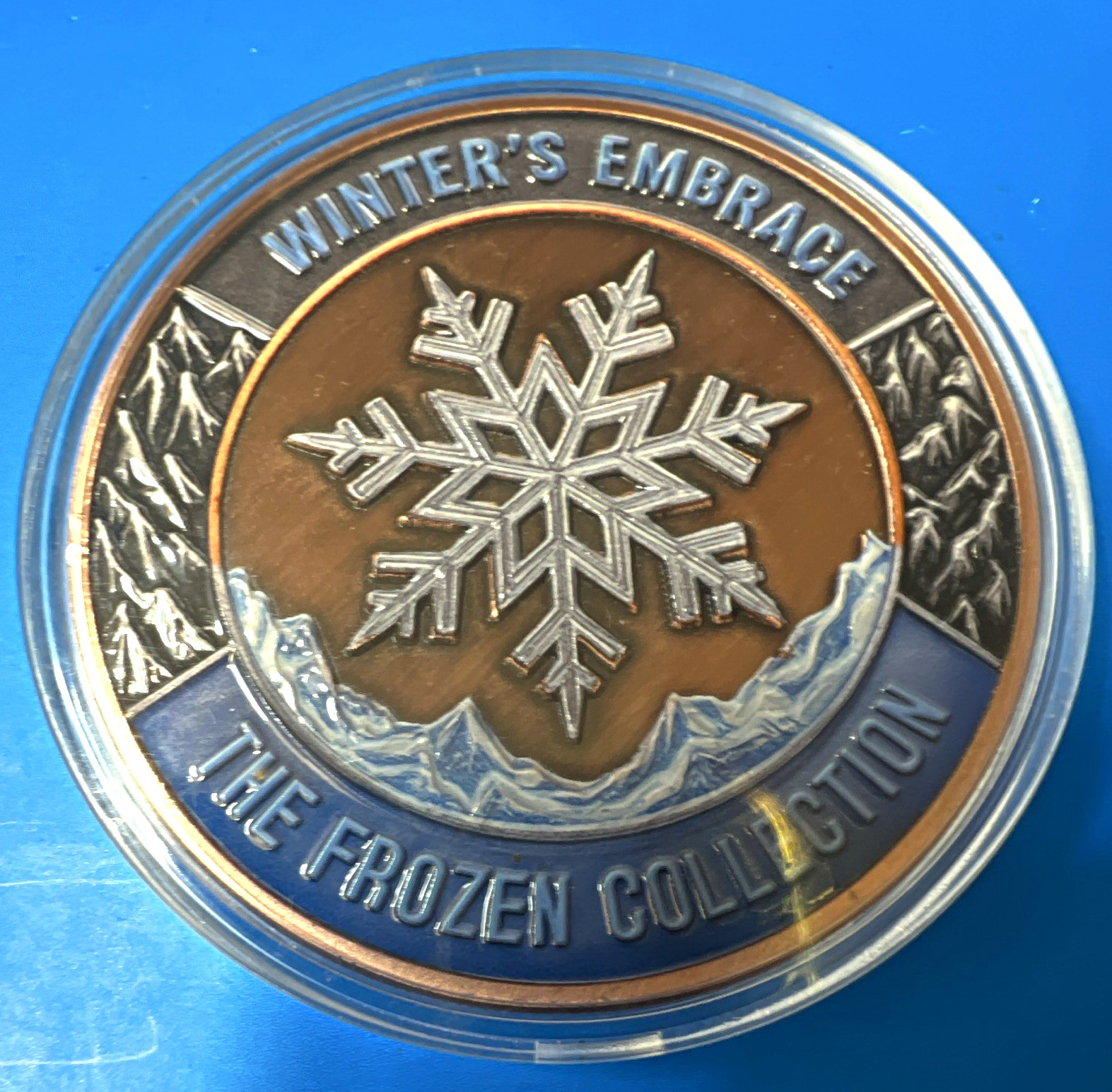 Winter’s Embrace The Frozen Collection .999 Copper Round 5 AVDP oz