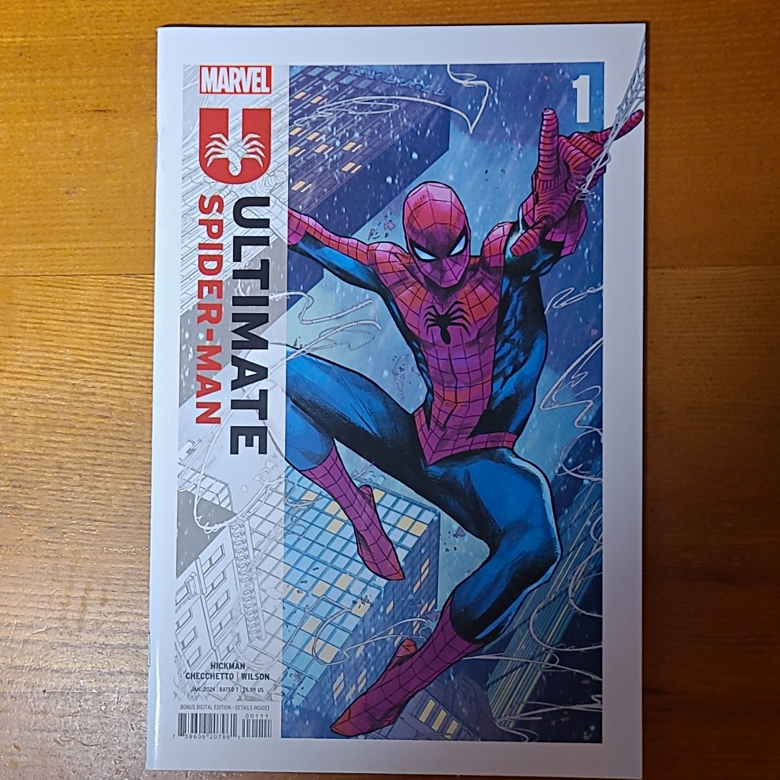Marvel Ultimate Spider-Man #1 (2024) Hickman Checchetto Wilson Bonus Digital