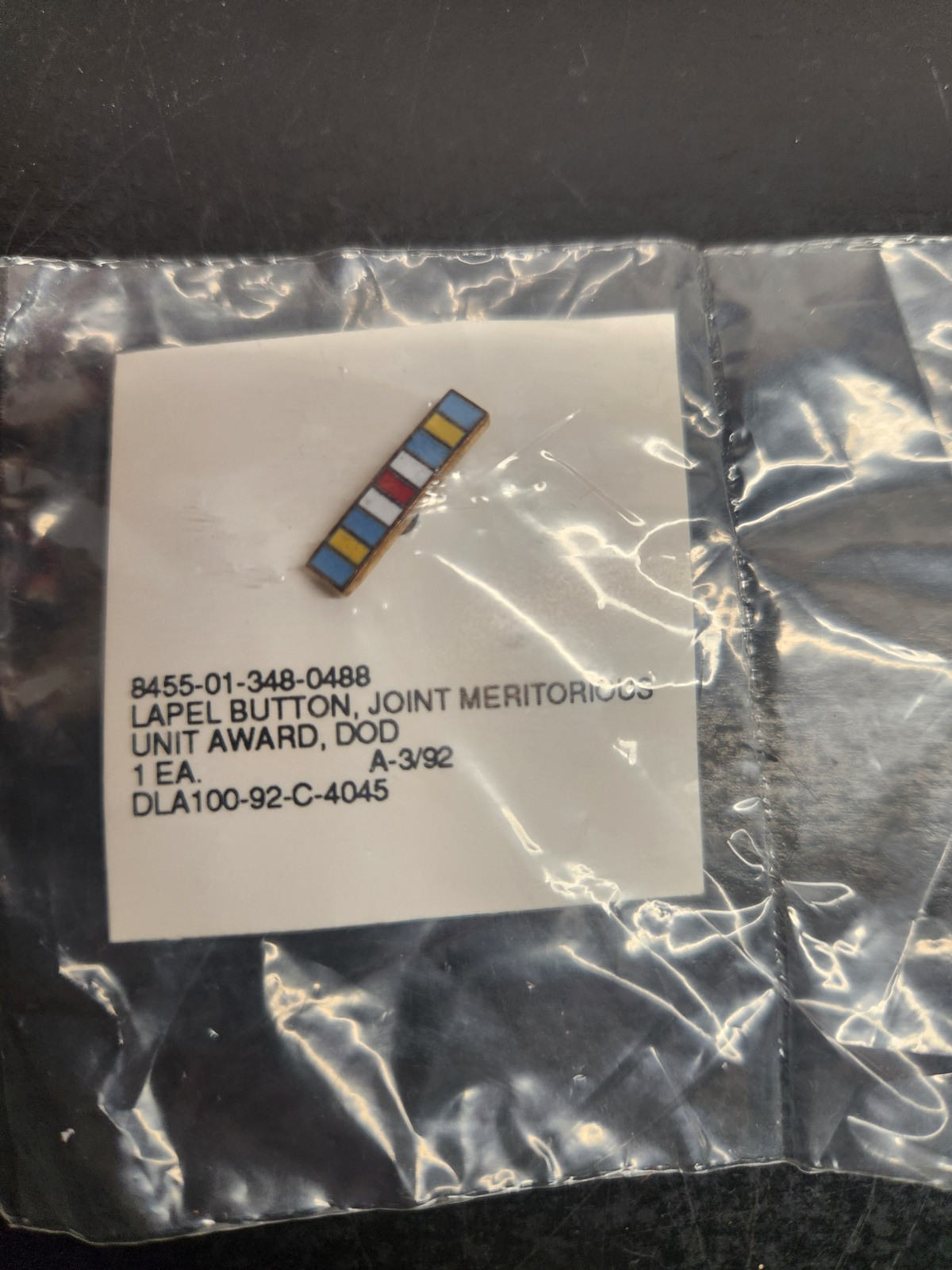 US DOD Joint Meritorious Unit Award Lapel Button Pin Original 1992 New Sealed
