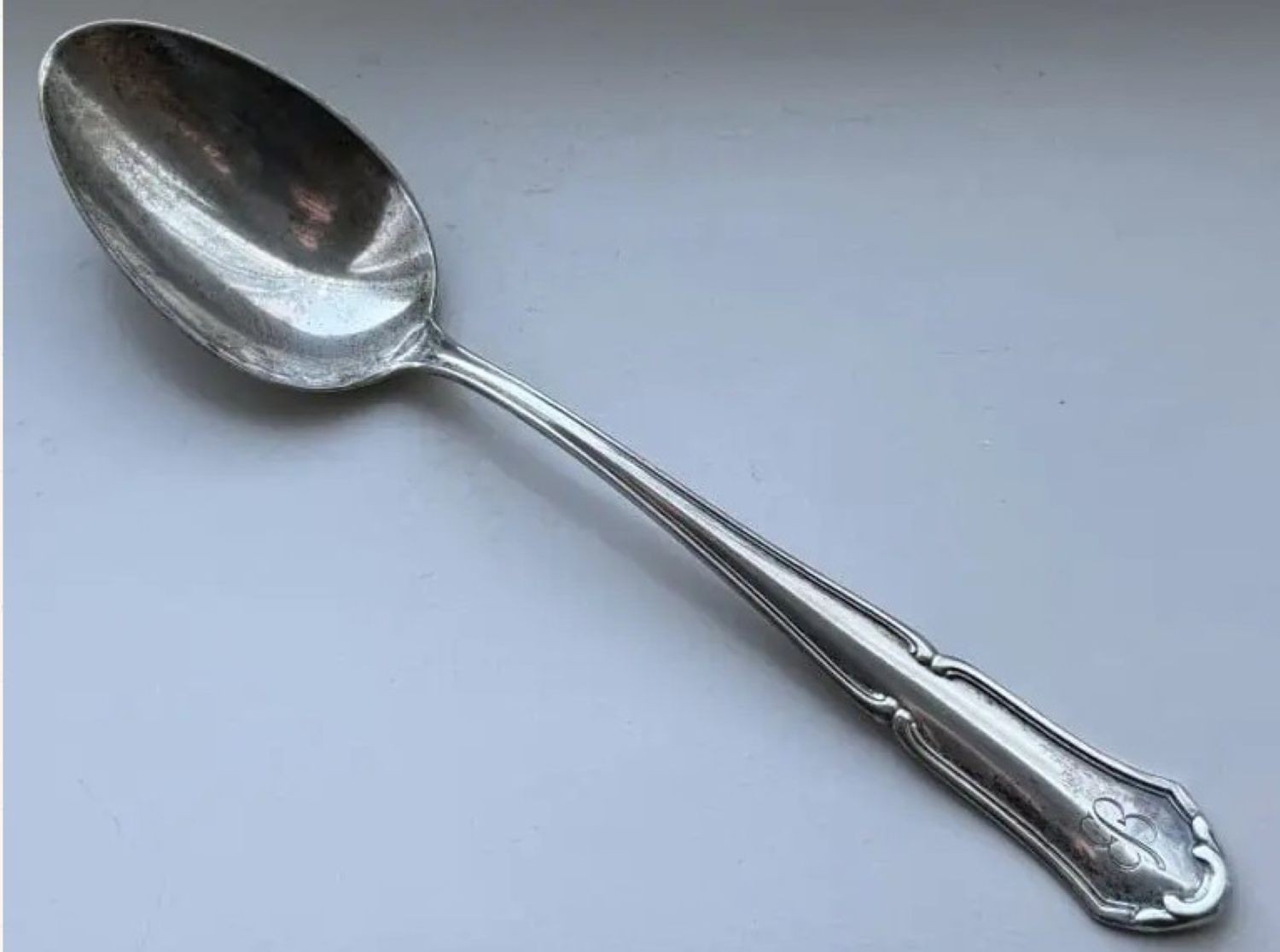 RARE LARGE Eva Braun’s Personally Owned “EB” Butterfly Monogram Silverware Spoon